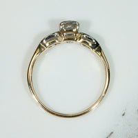 Petite Two-Tone Diamond Engagement Ring by ArtCarved