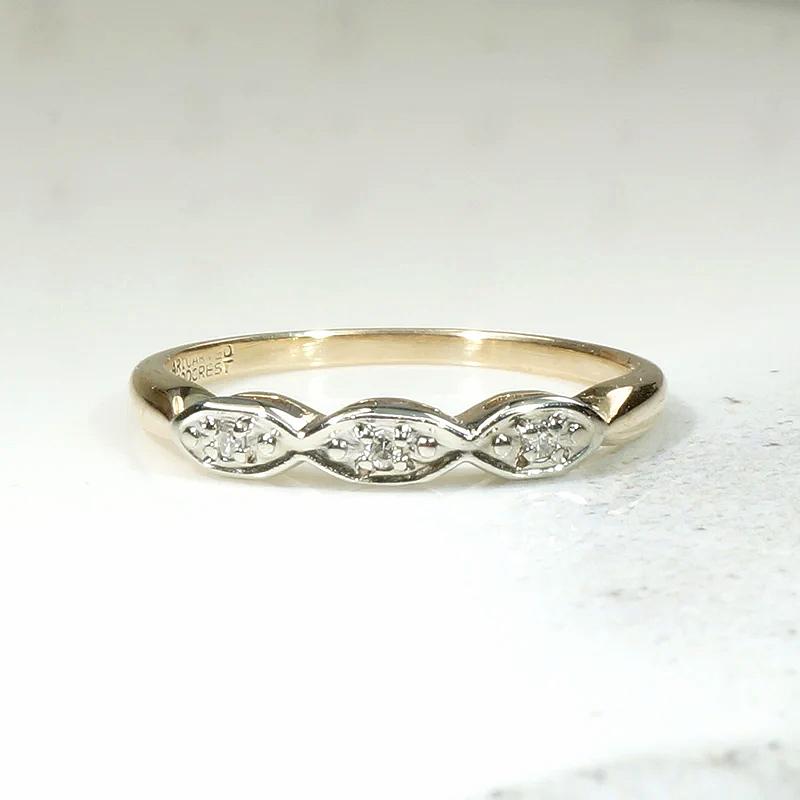 Two-Tone Scalloped Diamond Band from ArtCarved