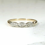 Two-Tone Scalloped Diamond Band from ArtCarved