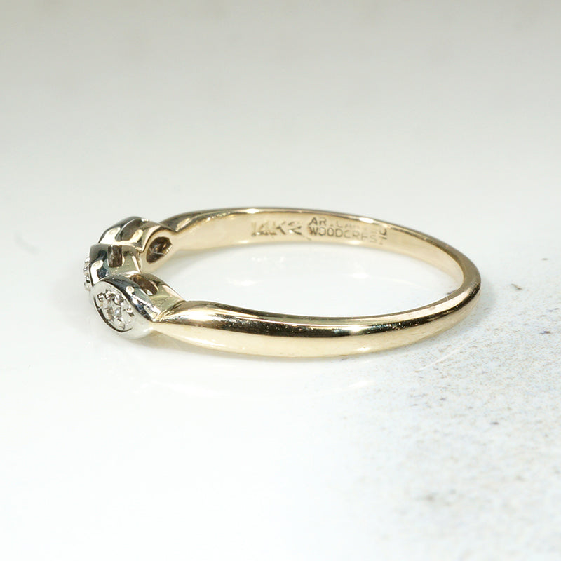 Two-Tone Scalloped Diamond Band from ArtCarved