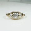 Interesting Art Moderne Diamond & Two-Tone Gold Ring