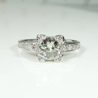 Gorgeous Diamond & Platinum Filigree Engagement Ring