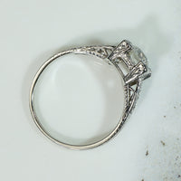 Gorgeous Diamond & Platinum Filigree Engagement Ring