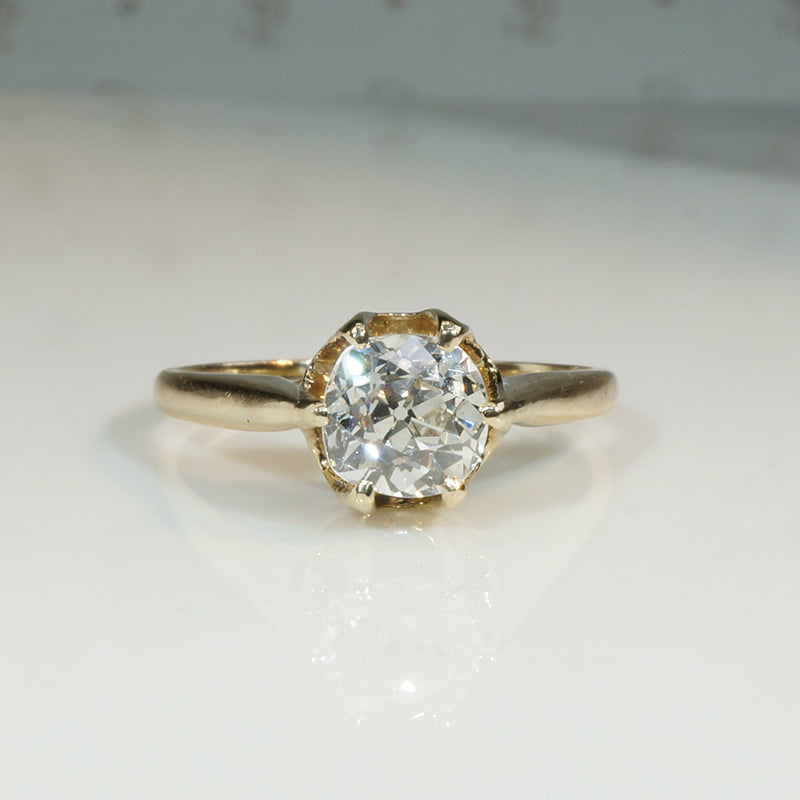 Sparkling 19thc 1.17ct OMC Diamond Solitaire