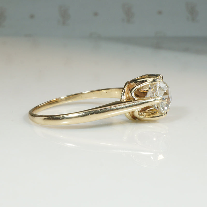 Sparkling 19thc 1.17ct OMC Diamond Solitaire