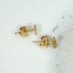 Natural High Karat Gold Nugget Stud Earrings