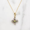 Sweet Opal & Old Mine Cut Diamond Pendant in Rosy Gold