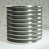 Navajo Wide Sterling Cuff Signed Tahe