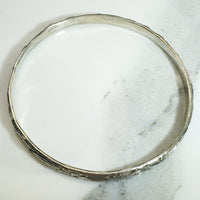 Rainforest Engraved Sterling Taxco Bangle