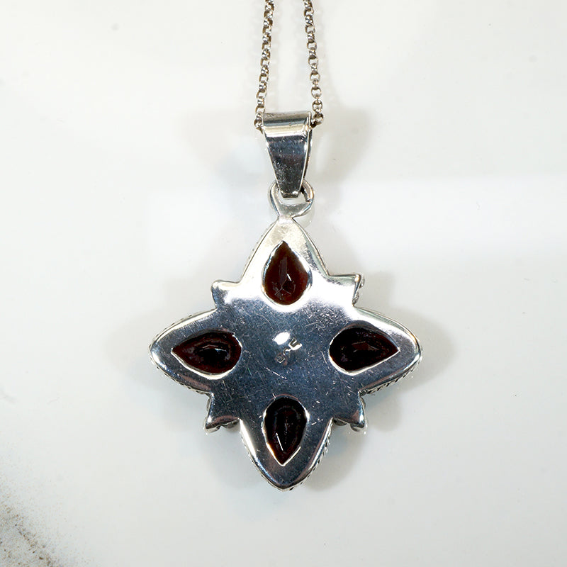 Gothic Glamour Garnet Cruciform Pendant