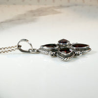 Gothic Glamour Garnet Cruciform Pendant