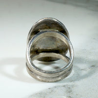 Cyan Turquoise in Chunky Sterling Ring
