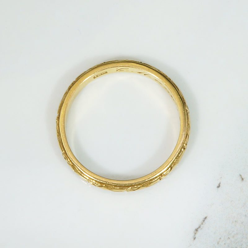 Buttery 18k Gold Forget-Me-Not Band