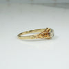Tiny Engraved Art Deco Diamond Solitaire Ring