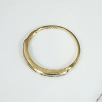 Slender Palladium & Gold Channel Set Diamond Band