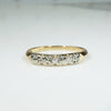 Diamonds & Forget-Me-Nots Two-Tone Wedding Band