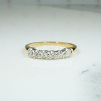 Subtle Curve Two-Tone Diamond Wedding Band