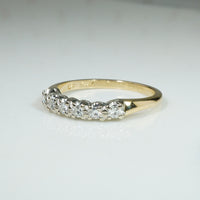 Subtle Curve Two-Tone Diamond Wedding Band