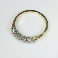 Subtle Curve Two-Tone Diamond Wedding Band