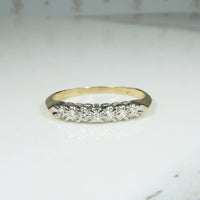 Diamond-Spangled Mid Century Two-Tone Band