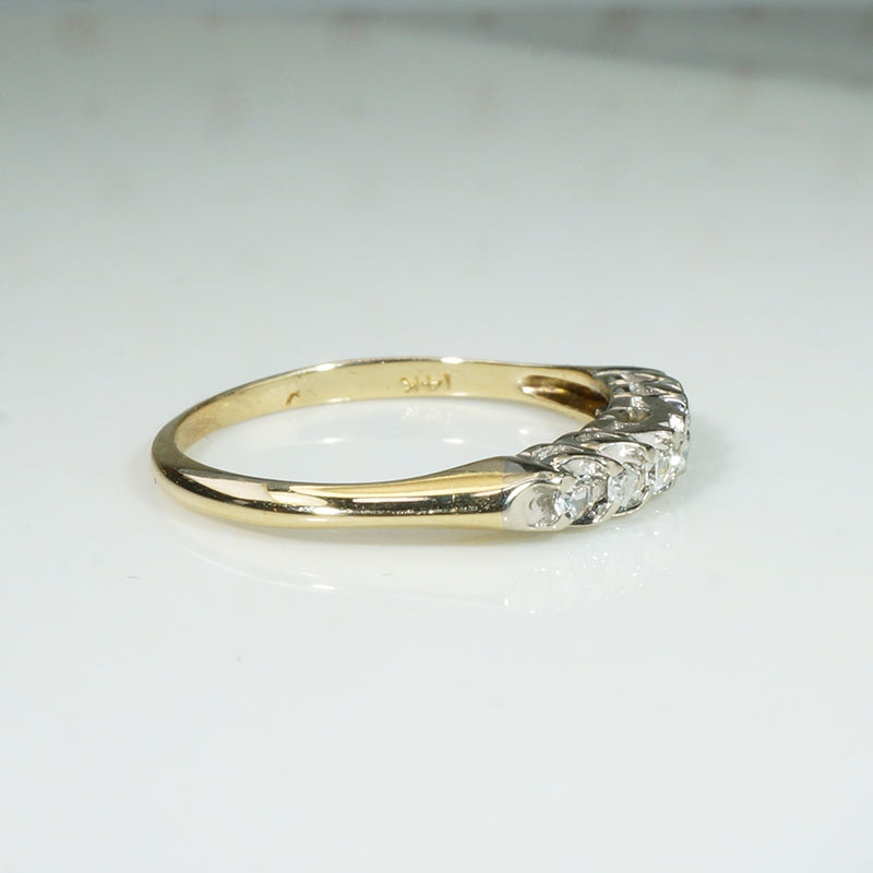Diamond-Spangled Mid Century Two-Tone Band