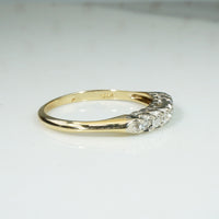 Diamond-Spangled Mid Century Two-Tone Band