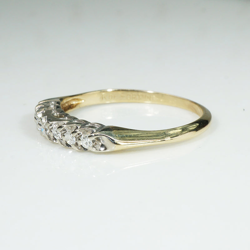 Diamond-Spangled Mid Century Two-Tone Band
