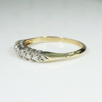 Diamond-Spangled Mid Century Two-Tone Band