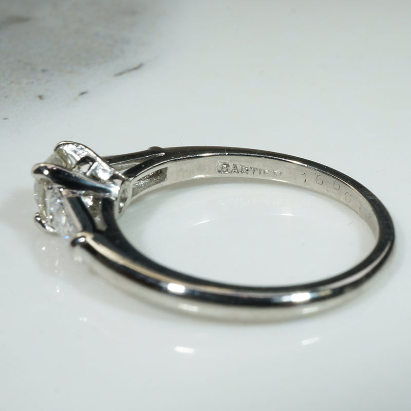 Cartier Old Mine Cut & Baguette Diamond Platinum Ring