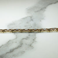 Sapphire & Diamond Lacy Yellow Gold Line Bracelet