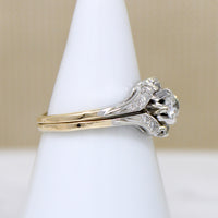 Graceful Two-Tone Gold & Diamond Nested Wedding Set