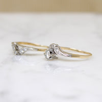 Graceful Two-Tone Gold & Diamond Nested Wedding Set
