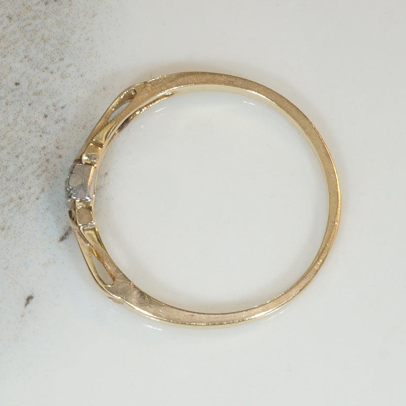 Stylized Dragonfly Two-Tone Diamond Band