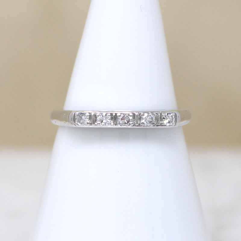 Timeless Five Diamond & Platinum Wedding Band