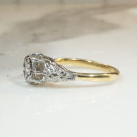 Star Set Diamond Engagement Ring Platinum & 18ct Gold