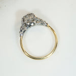Star Set Diamond Engagement Ring Platinum & 18ct Gold