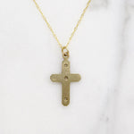 Precious Victorian Gold & Rose Cut Diamond Cross