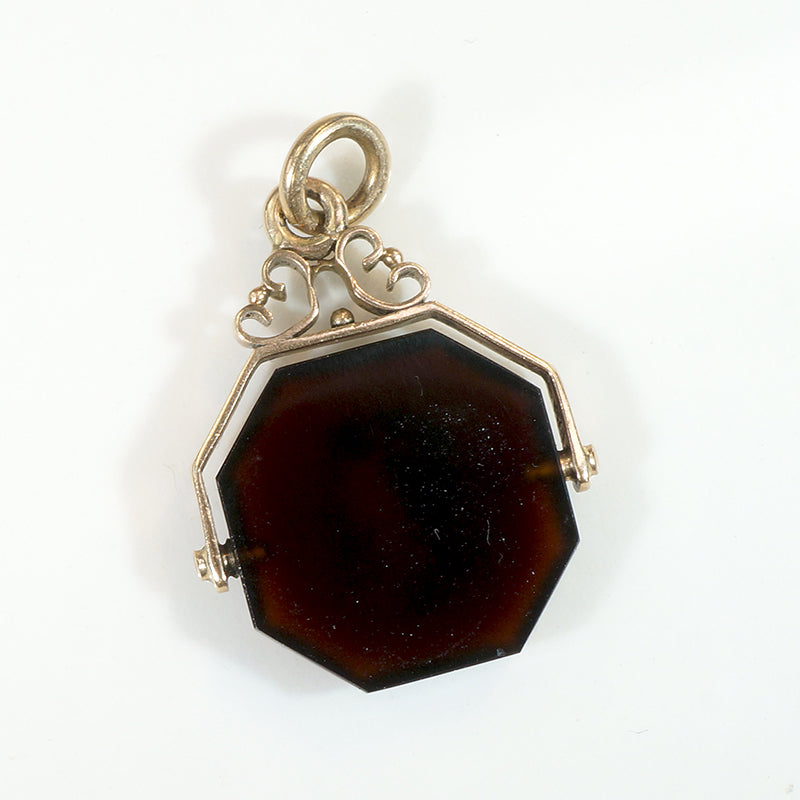 Handsome Youth Intaglio in Gold Spinner Fob