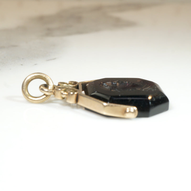 Handsome Youth Intaglio in Gold Spinner Fob