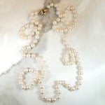 Sumptuous Opera Length Pearls with Diamond Clasp