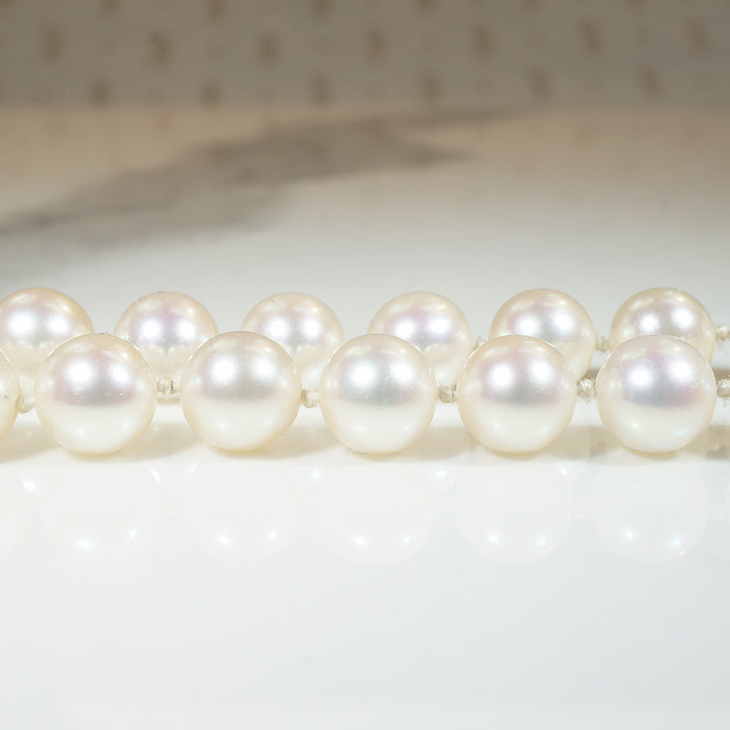 Sumptuous Opera Length Pearls with Diamond Clasp