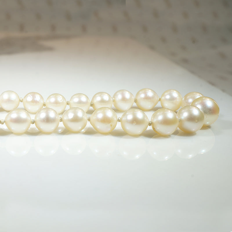 Princess Length Graduated Pearls with Decorative Clasp