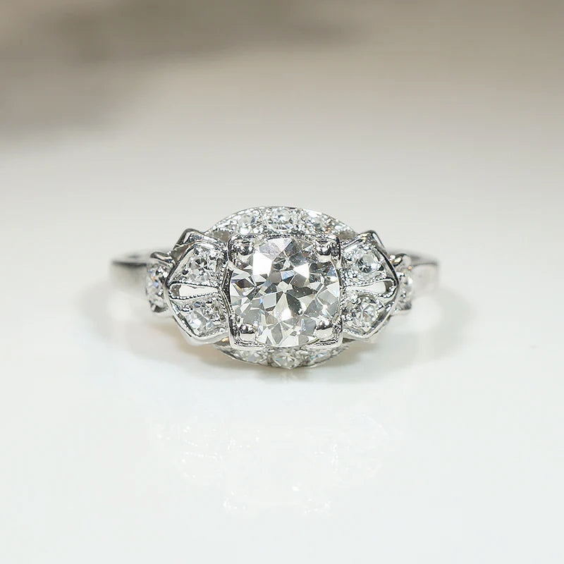 Divine Art Deco Diamond & Platinum Engagement Ring