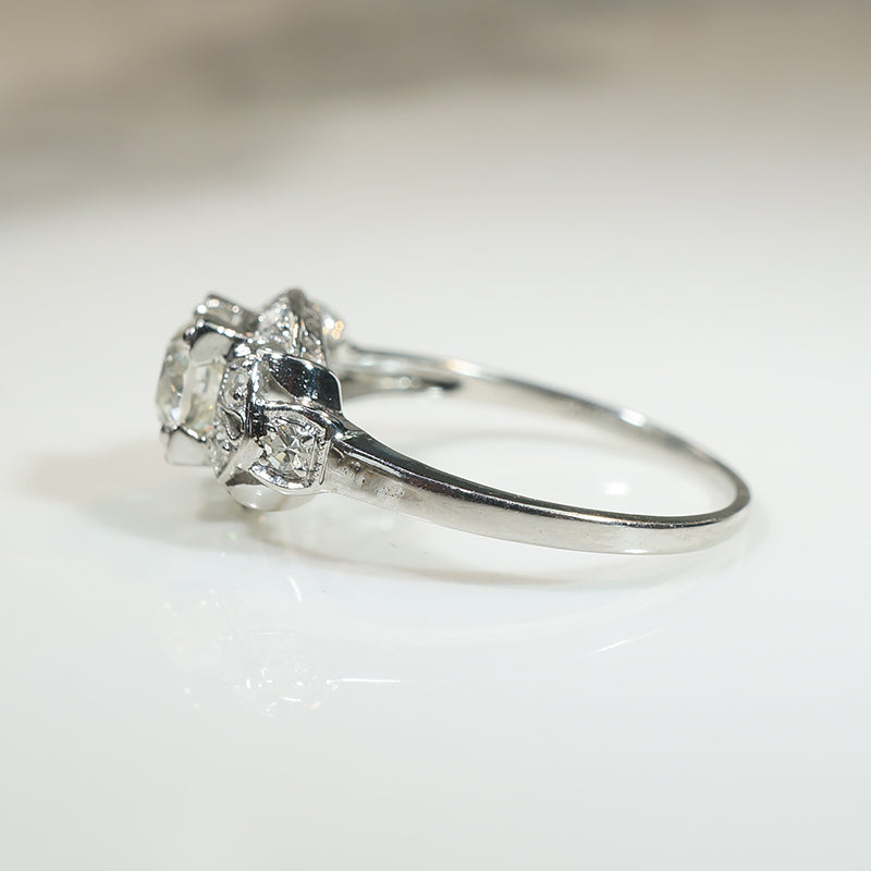 Divine Art Deco Diamond & Platinum Engagement Ring