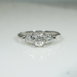 Refined Retro Old Mine Cut Diamond & Platinum Ring