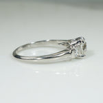 Refined Retro Old Mine Cut Diamond & Platinum Ring