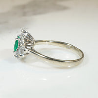 Dynamic Emerald & Diamond Ballerina Ring