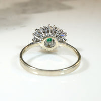 Dynamic Emerald & Diamond Ballerina Ring