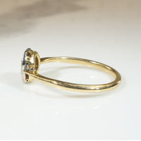 Octagonal Diamond-Set Platinum & 18ct Gold Ring