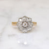 Vivacious 18k Two-Tone Mid Century Cluster Ring